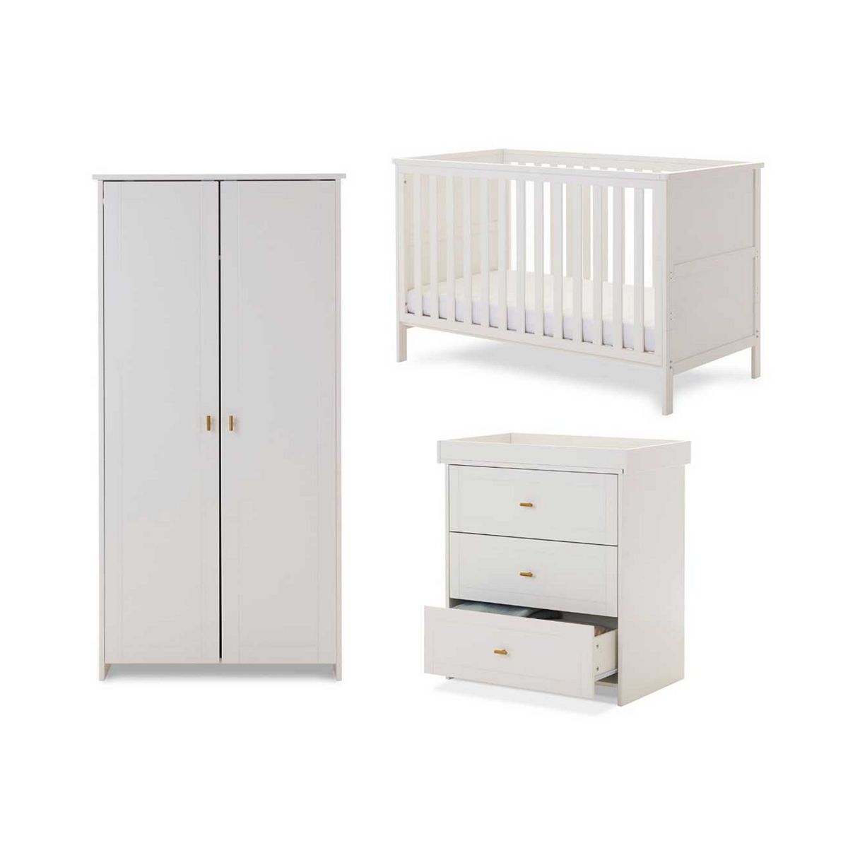 Obaby Evie 3 Piece Room Set White