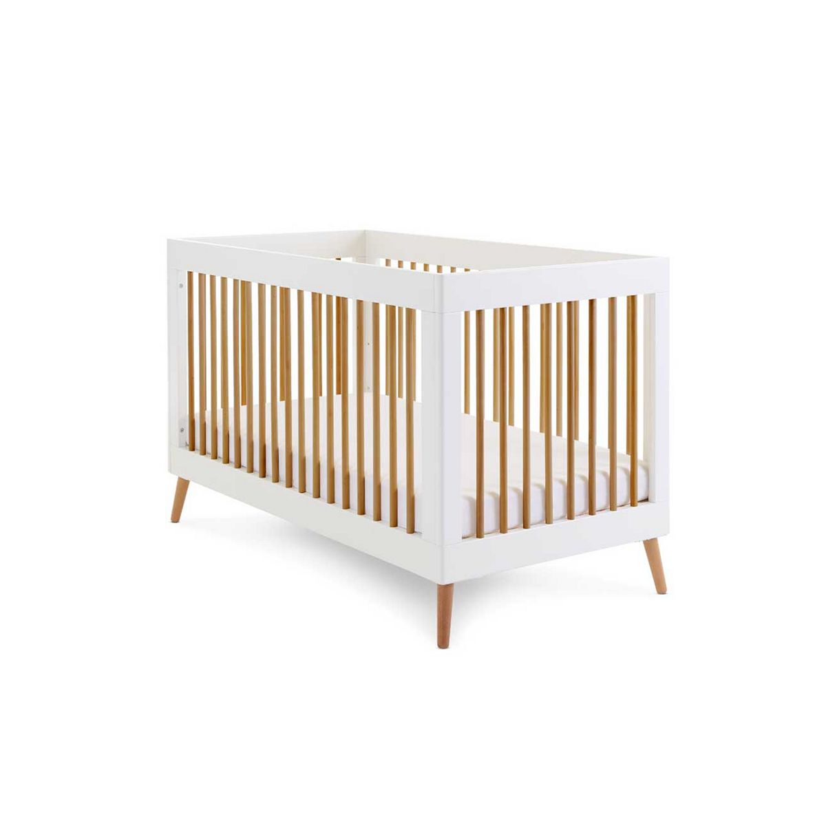 Obaby Maya Cot Bed - White With Natural