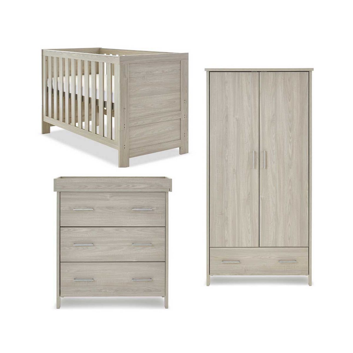 Obaby Nika 3 Piece Room Set Grey Wash