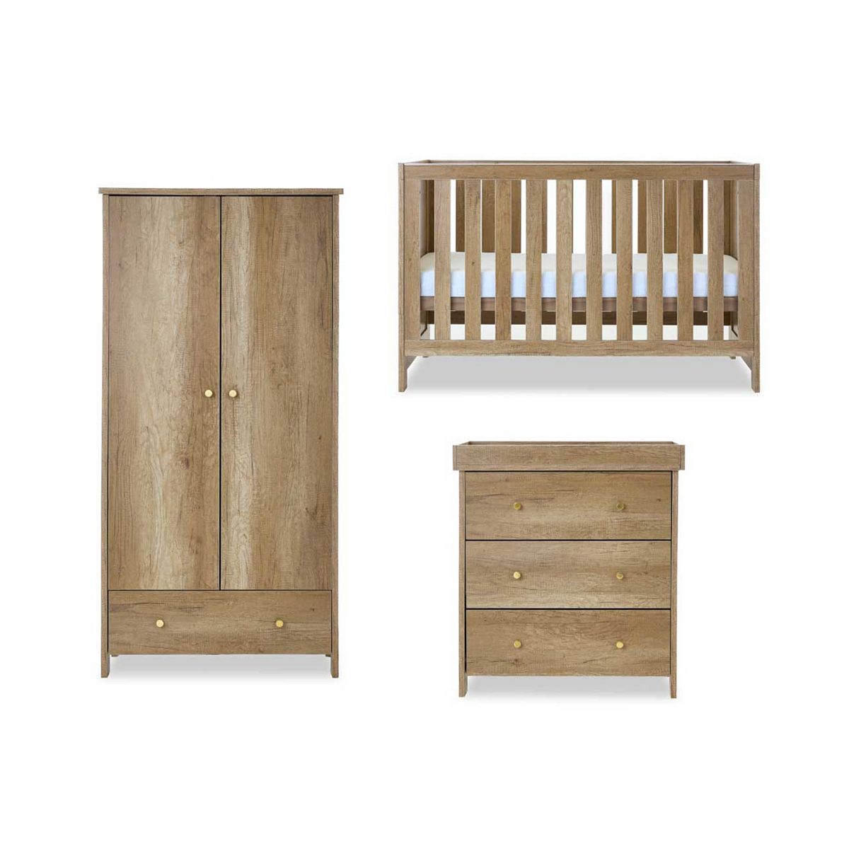 Obaby Nika 3 Piece Room Set Oak