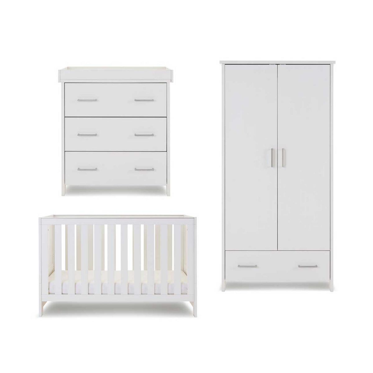 Obaby Nika 3 Piece Room Set White Wash