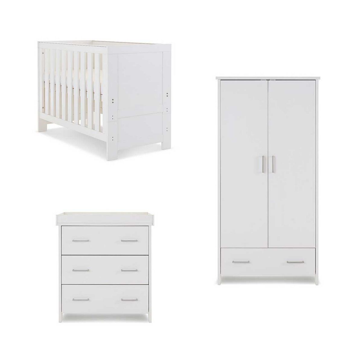 Obaby Nika Mini 3 Piece Room Set-White Wash