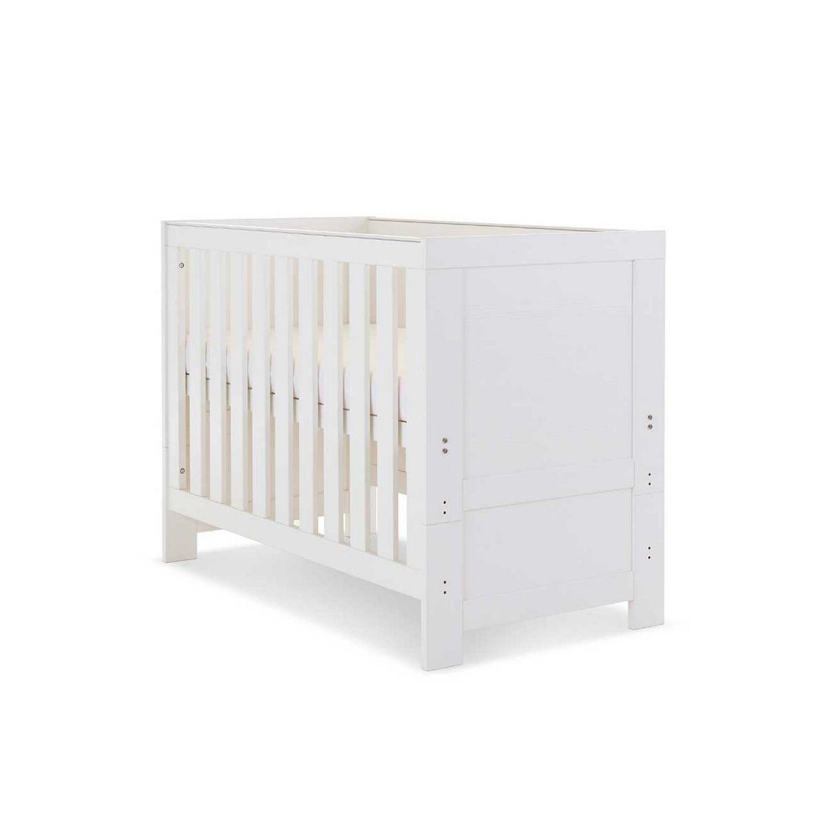 Obaby Nika Mini Cot Bed - White Wash