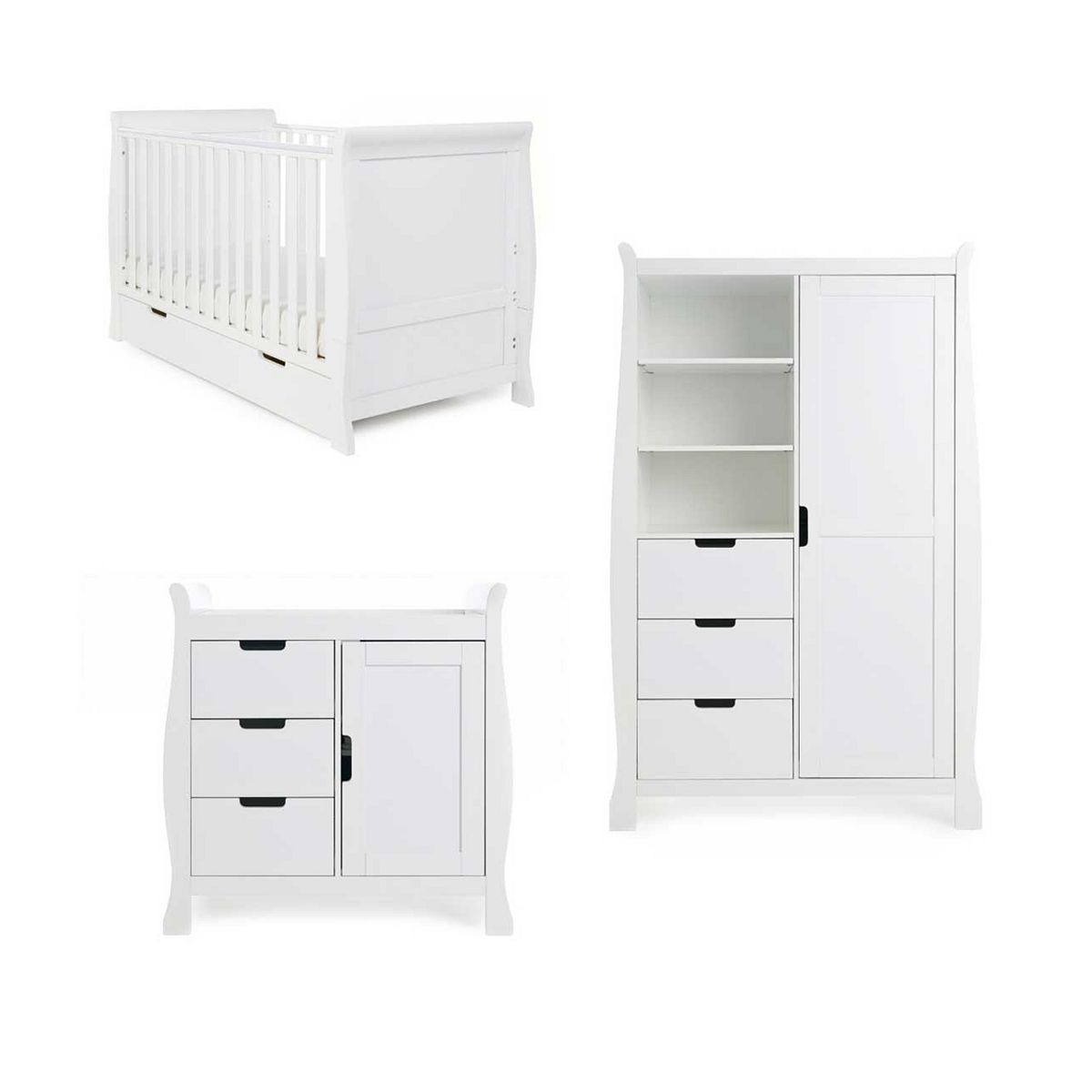 Obaby Stamford Classic 3 Piece Room Set- White