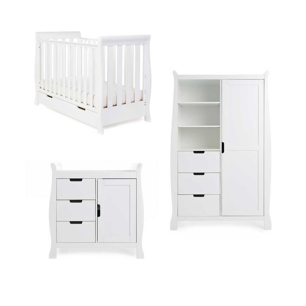 Obaby Stamford Mini 3 Piece Room Set - White
