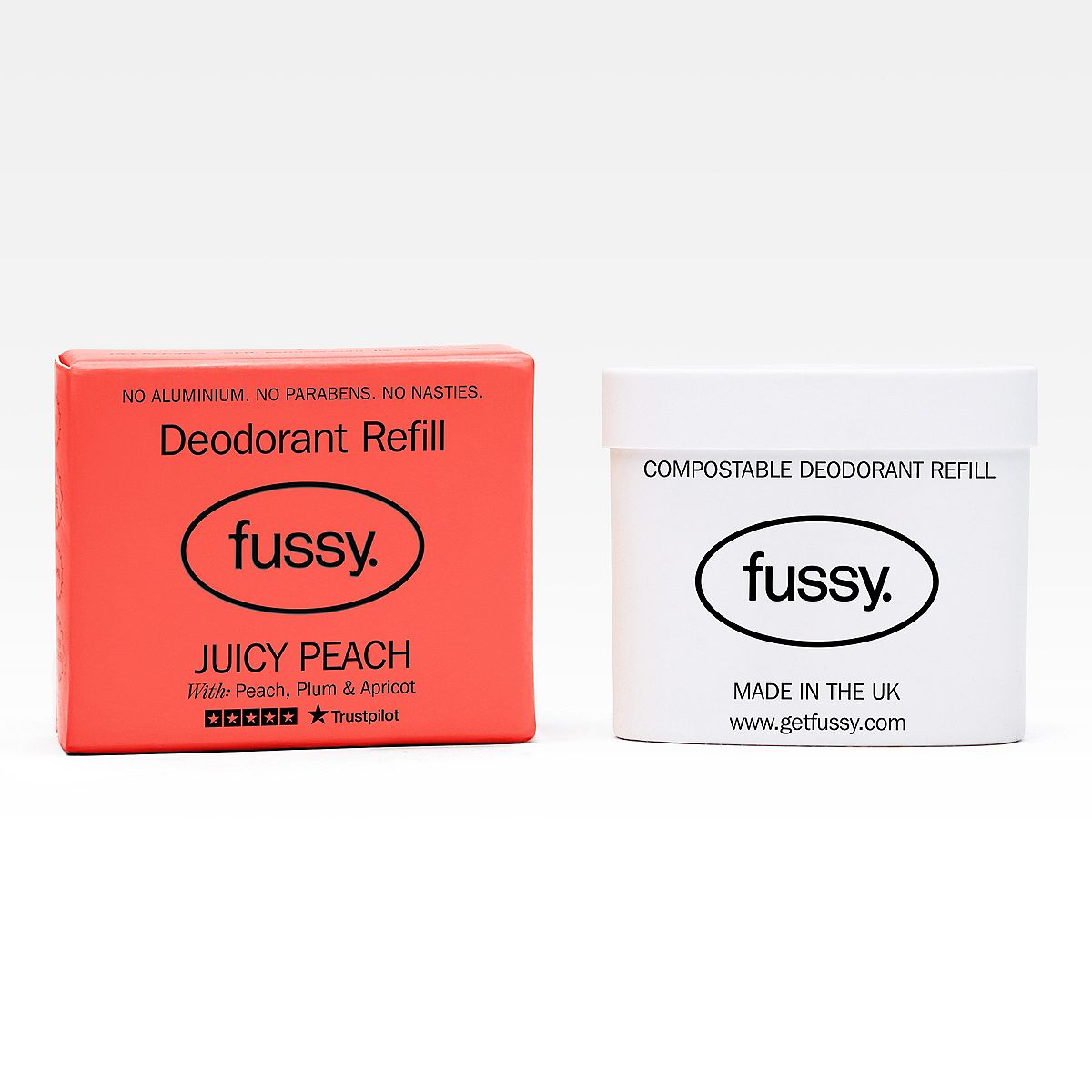 Fussy Natural Deodorant Refill Juicy Peach 40g