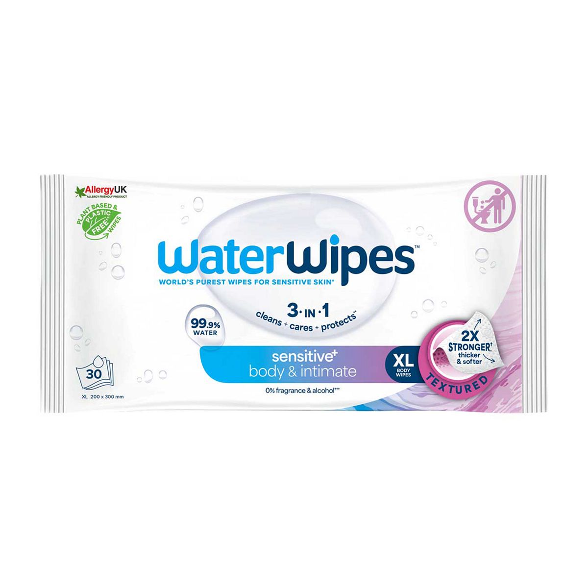 Water Wipes Waterwipes Sensitive+ Body & Intimate 30 Xl Wipe)