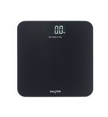 Click to view product details and reviews for Salter Brushed Finish Electronic Bathroom Scale Black.