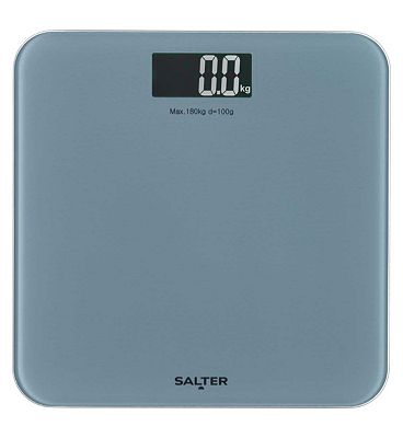 Click to view product details and reviews for Salter Brushed Grey Electronic Bathroom Scale.