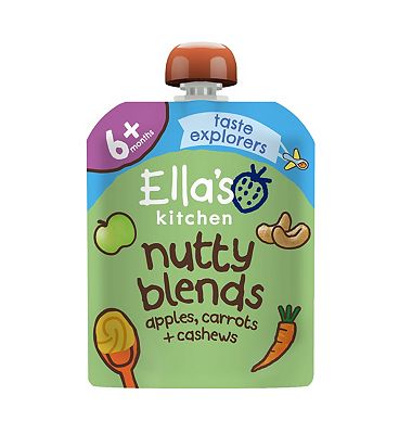 Ellas Kitchen Organic Nutty Blends Apples Carrots And Cashews Baby Food Pouch 6 Months Plus 85G