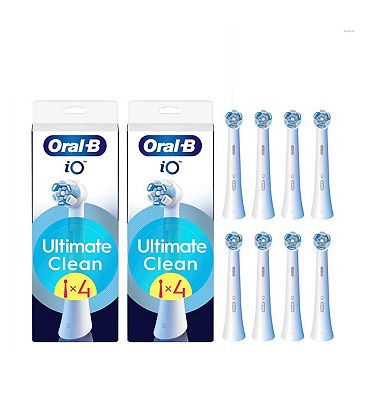 Oral B Io Ultimate Clean White Toothbrush Heads Bundle, 8 Pack