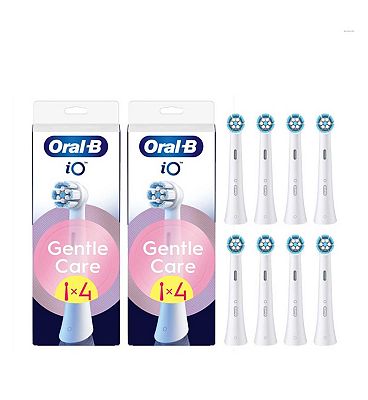 Oral B Io Gentle Care White Toothbrush Heads Bundle, 8 Pack
