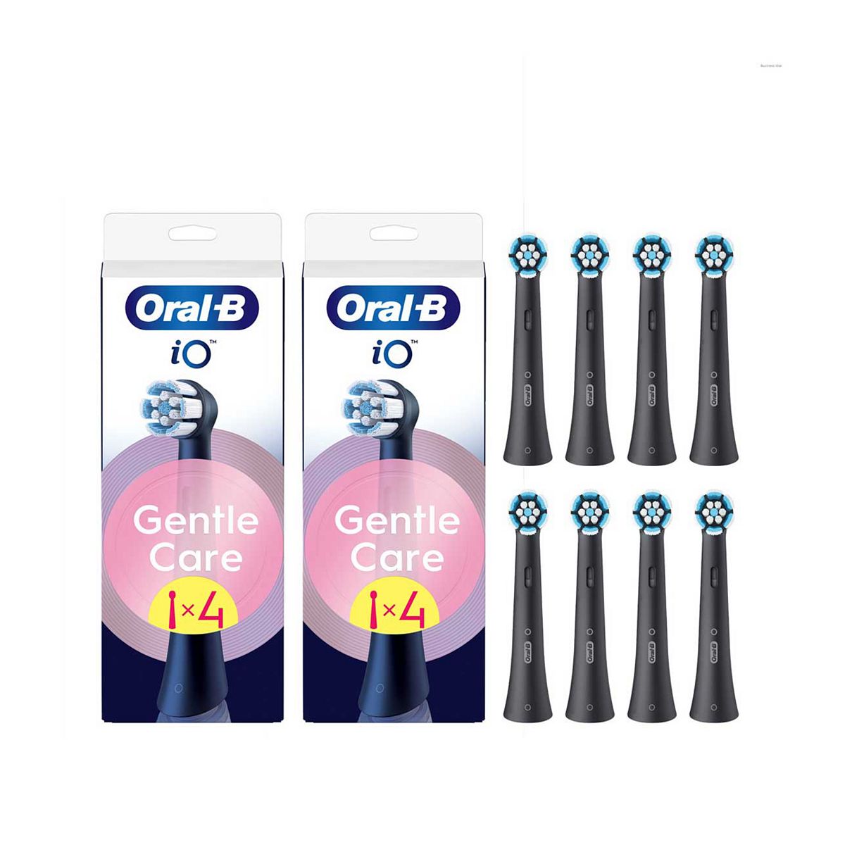 Oral B Oral-B Io Gentle Care Black Toothbrush Heads 8 Pack Bundle
