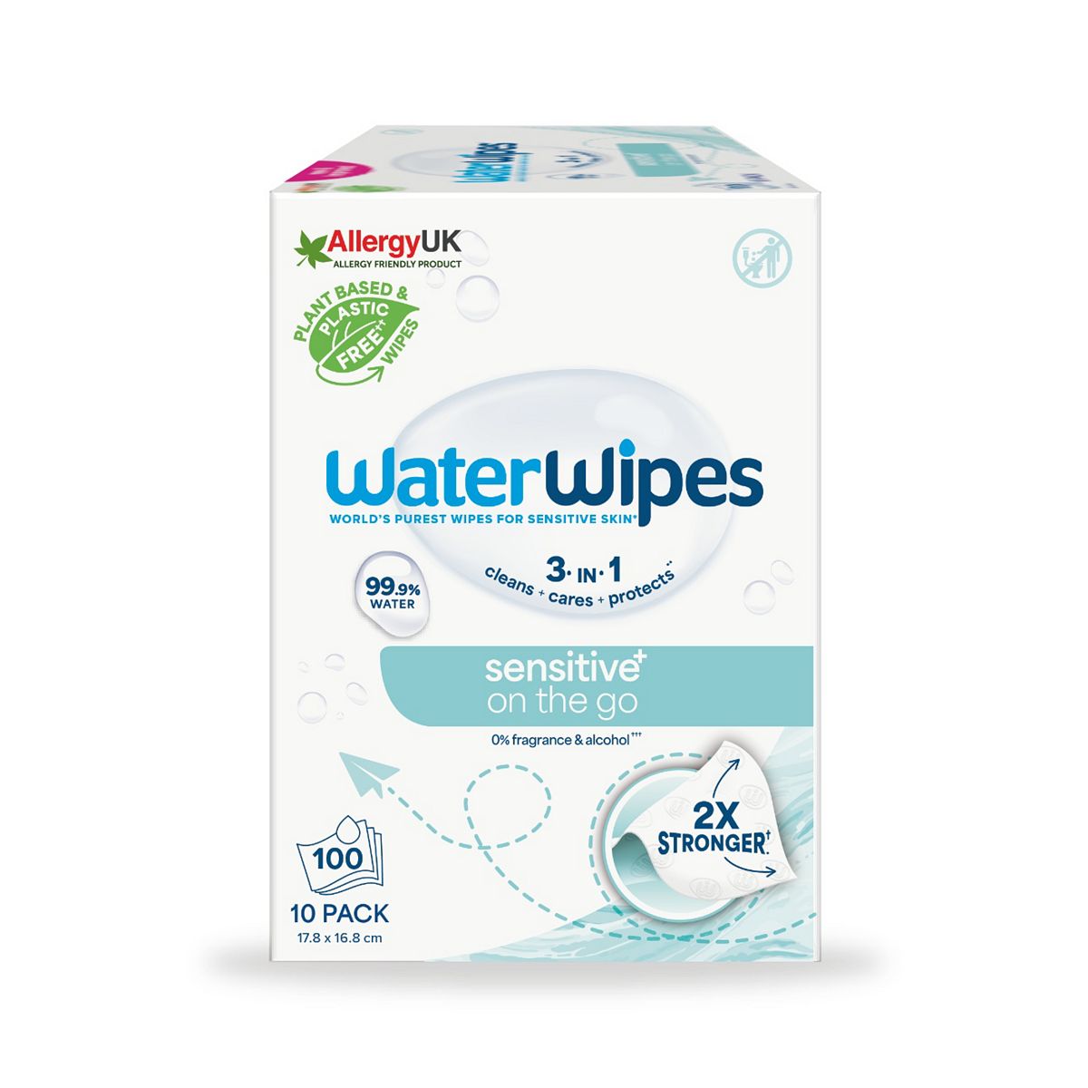 Water Wipes Waterwipes Sensitive On The Go Wipes 10 Pack 100