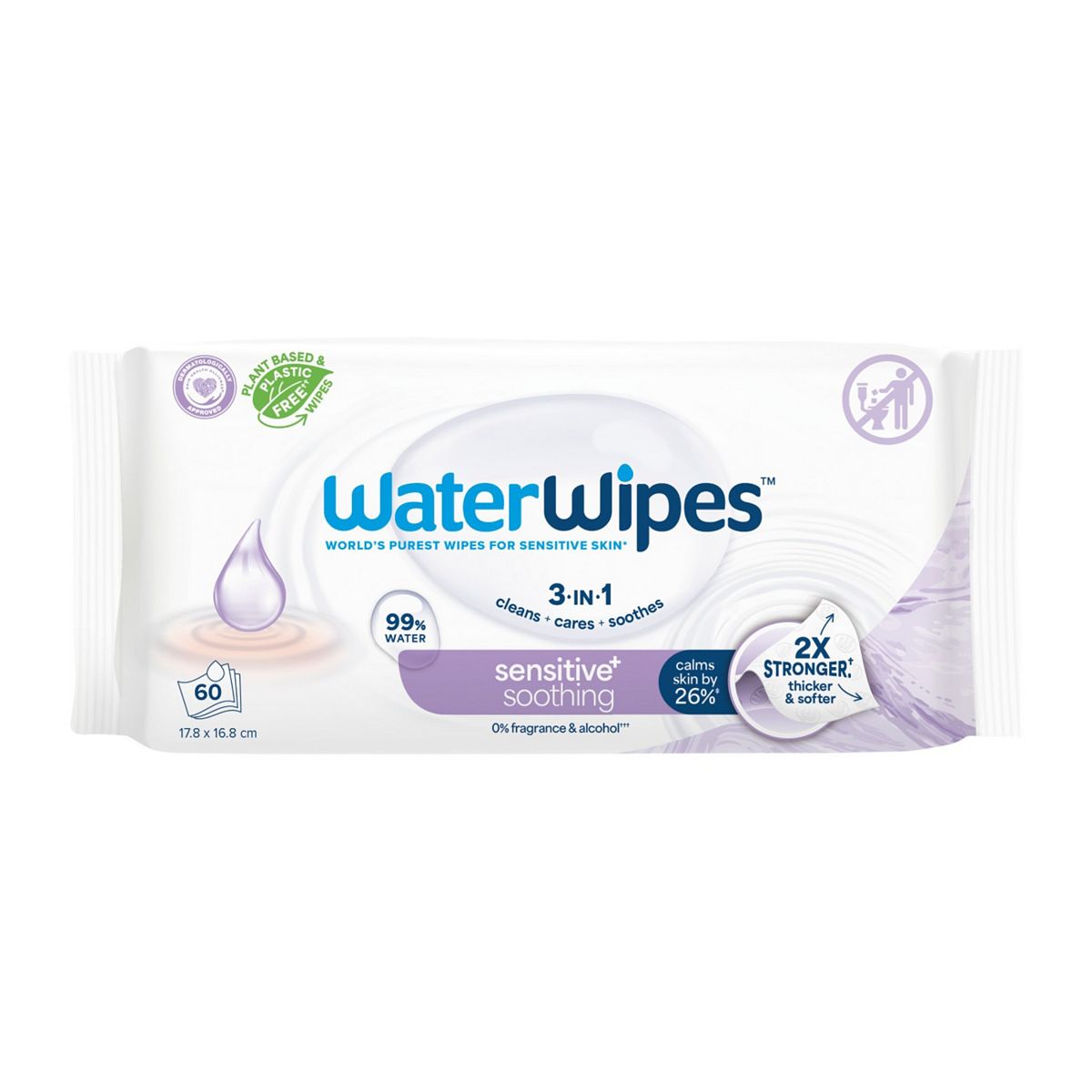 Water Wipes Waterwipes Sensitive Soothing 60 Wipes