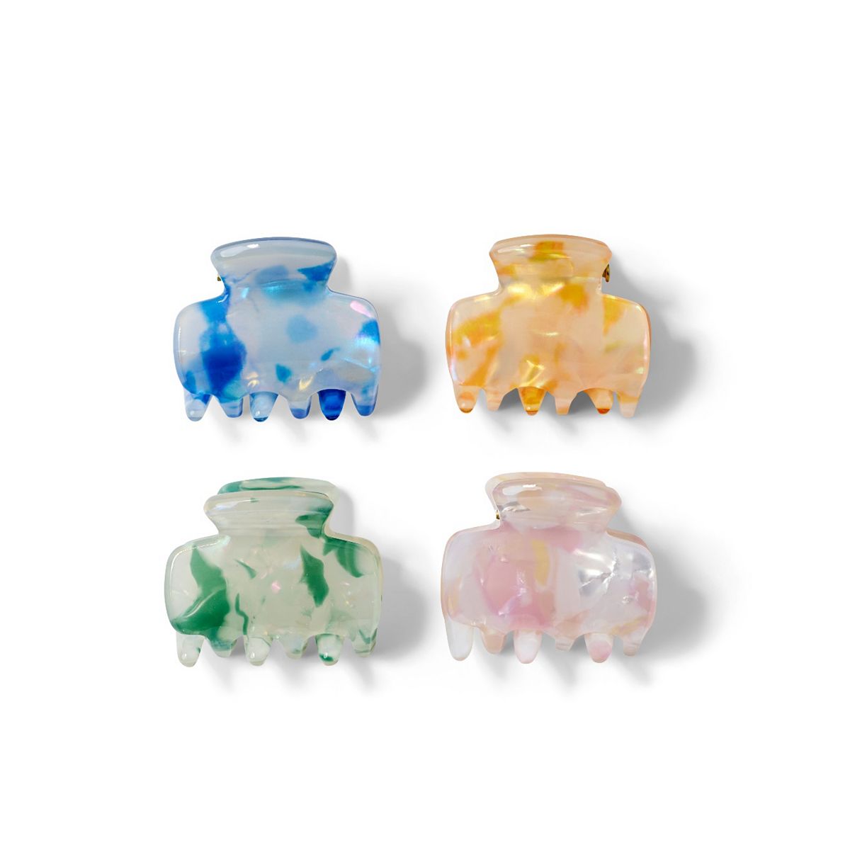   Mini Marble Jaw Clips 4S Multicolor