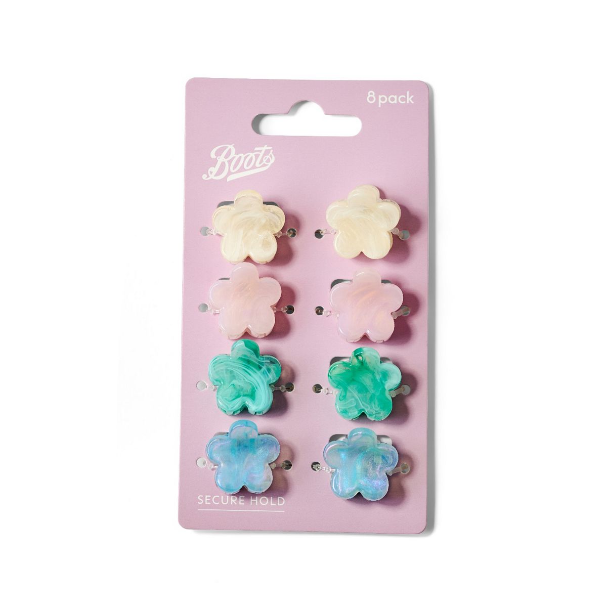   Mini Flower Marbel Jaw Hair Clips 8S Multicolor