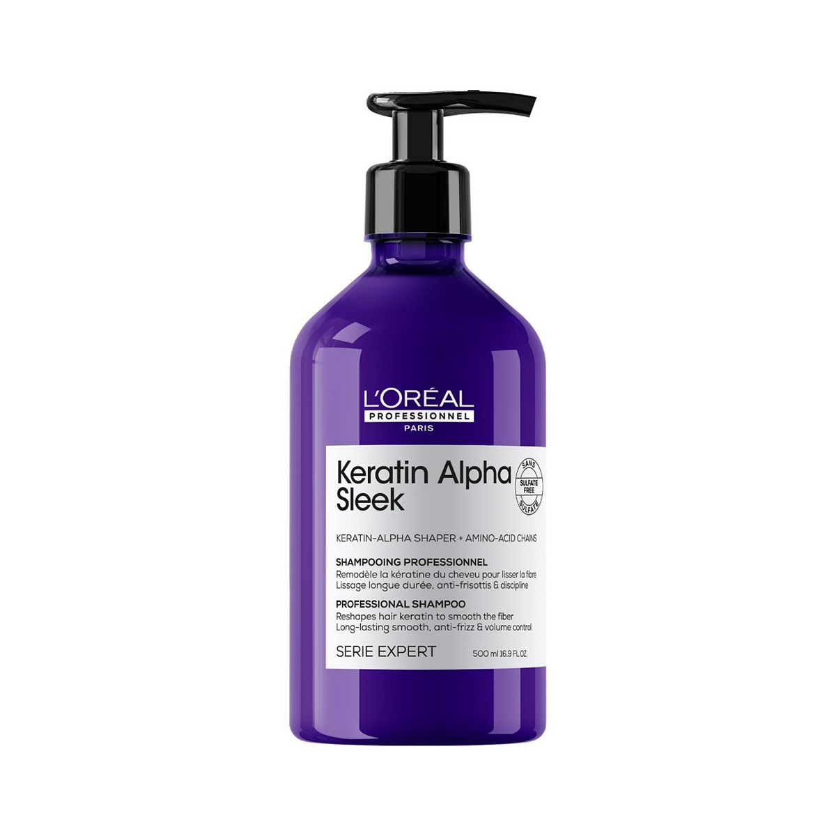 L'Oreal Professionnel Keratin Alpha Sleek Shampoo Anti Frizz & Smoothing 500ml