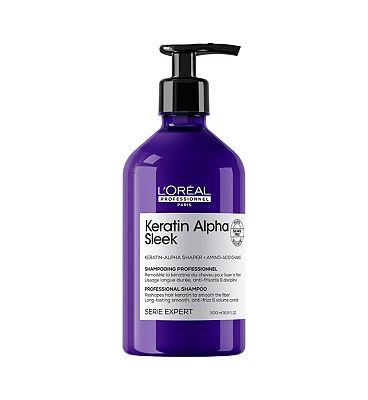Click to view product details and reviews for Loreal Professionnel Keratin Alpha Sleek Shampoo Anti Frizz Smoothing 500ml.