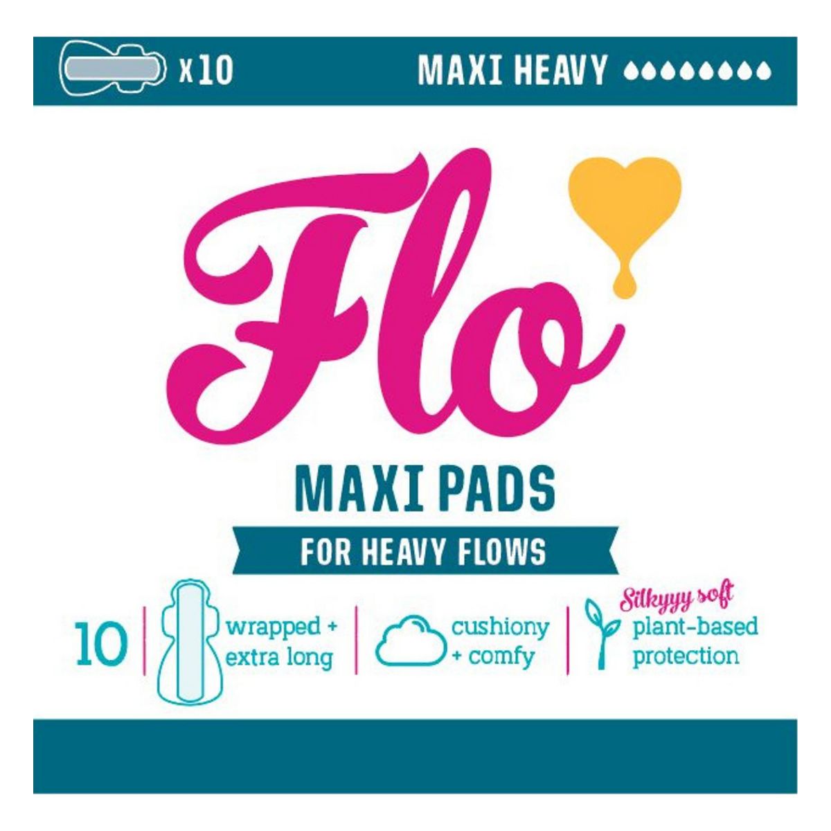 Flo Bamboo Maxi Pads 10S