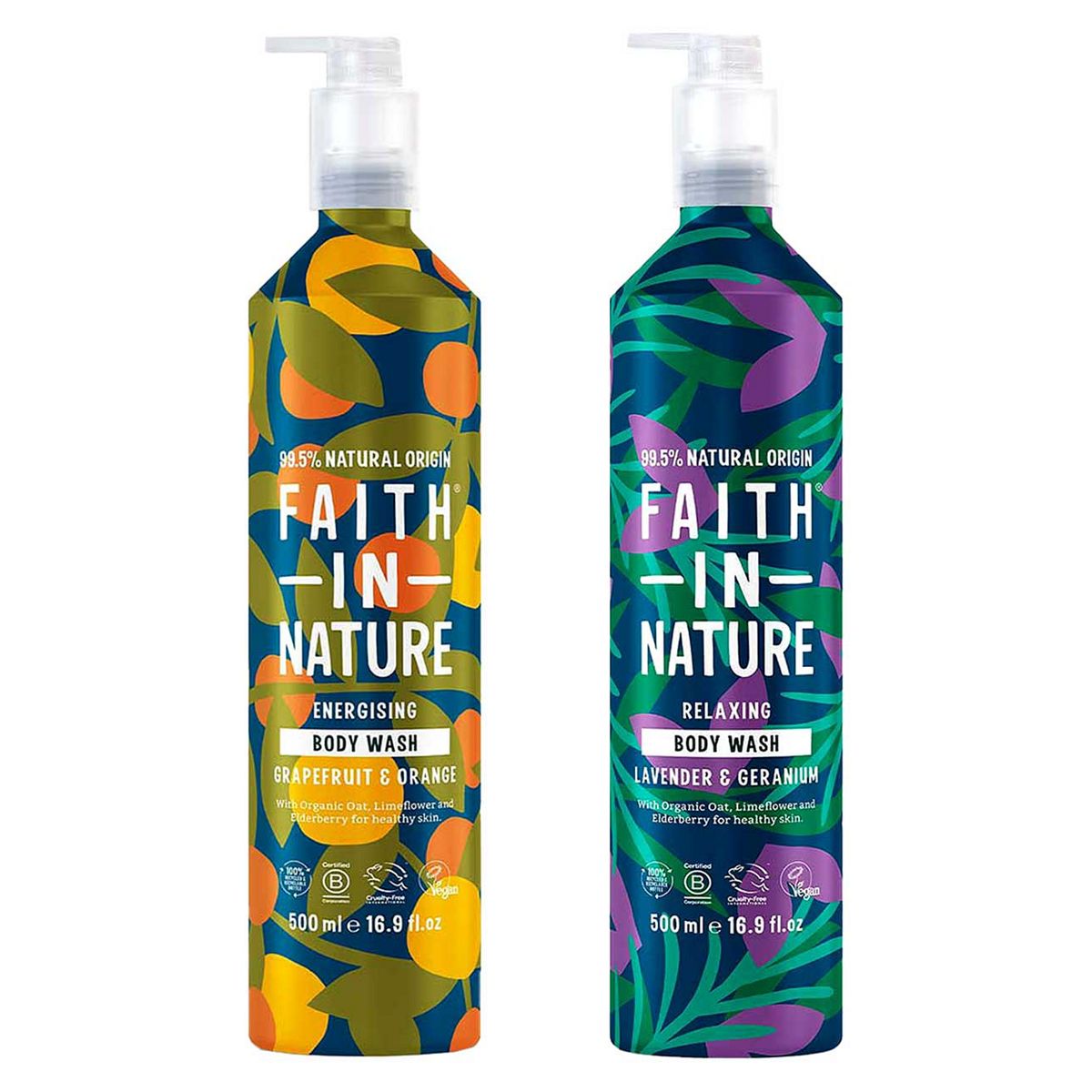 Faith In Nature Body Wash Bundle 500ml