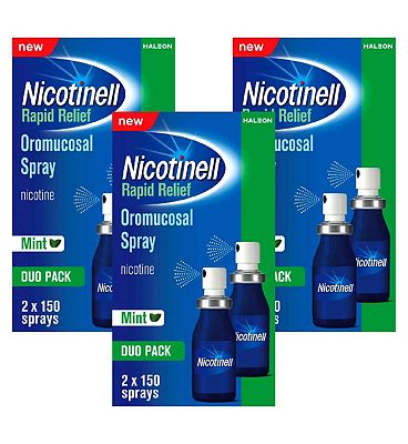 Click to view product details and reviews for Nicotinell Rapid Relief 1mg Spray Oromucosal Spray Duo Pack 2 X 150 X3.