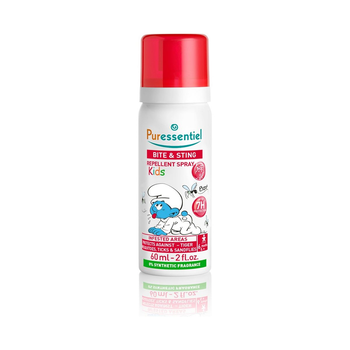 Puressentiel Insect Repellent Spray For Kids 60Ml Smurfs - Deet Free & From 6 Months+