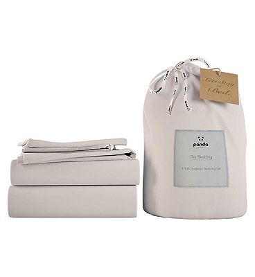 Panda 100% Bamboo Bedding Set - Pure White Super King
