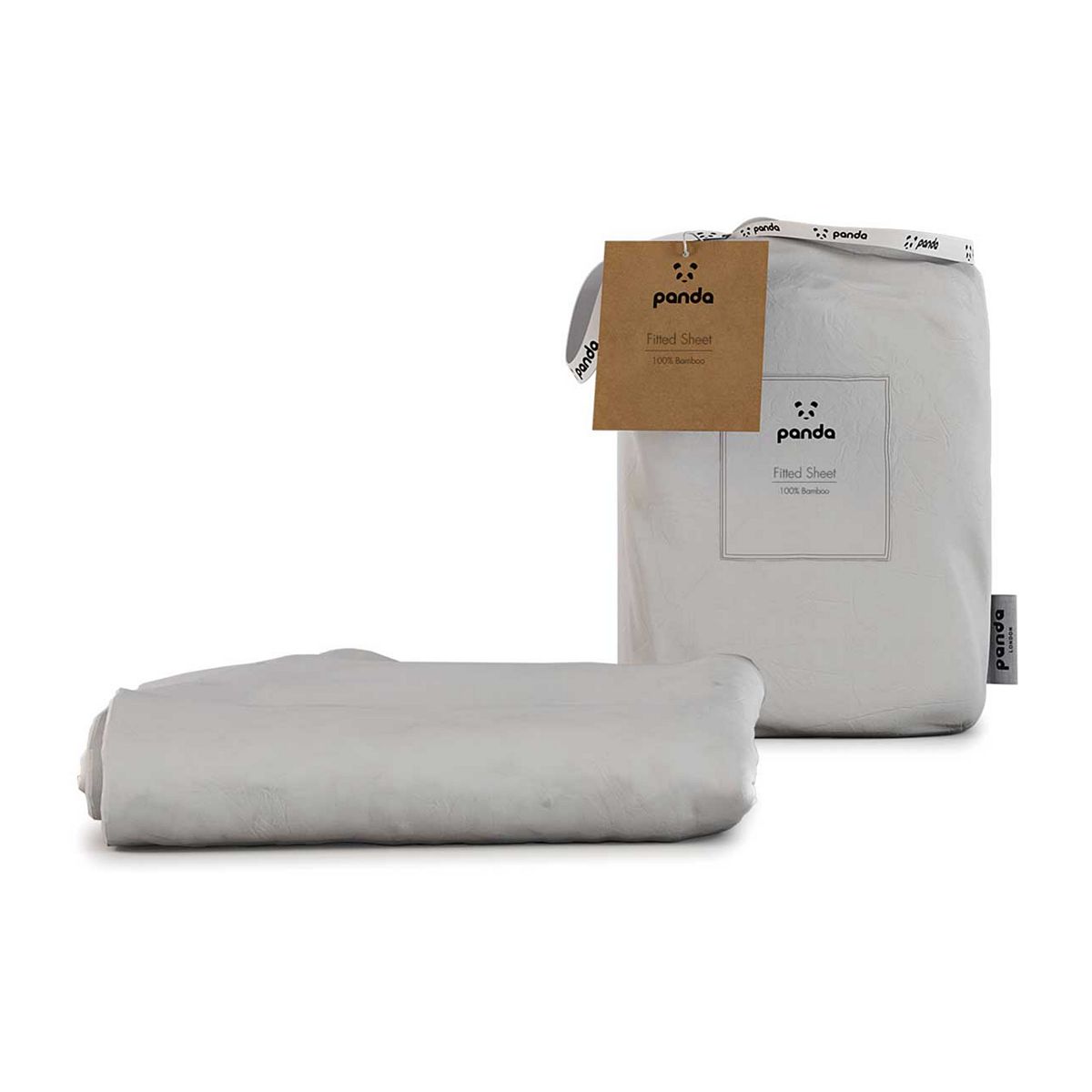 Panda 100% Bamboo Fitted Sheet - Pure White Single