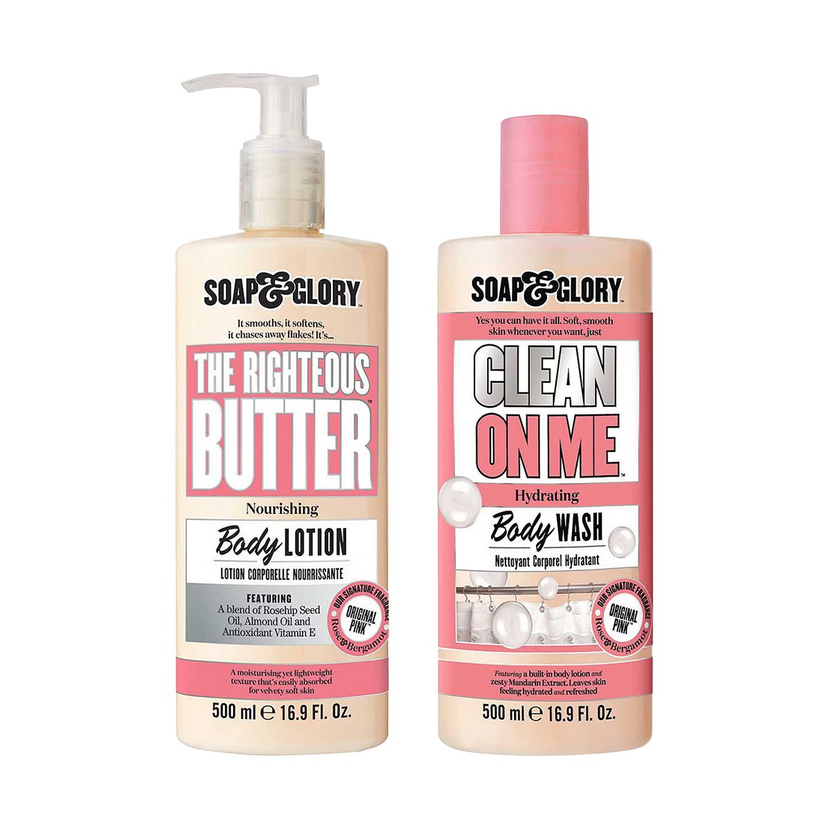 Soap & Glory Clean On Me & Righteous Butter Lotion Duo