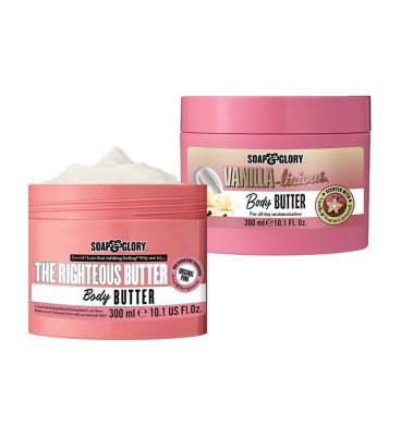 Soap & Glory Righteous Butter & Vanilla Butter Duo - Boots