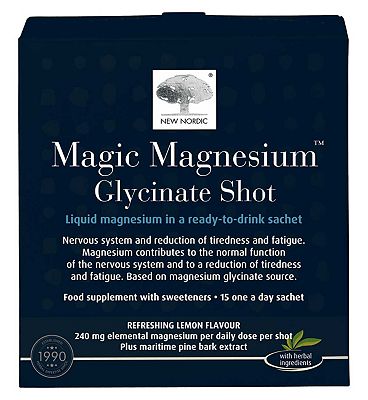 Click to view product details and reviews for New Nordic Magic Magnesium Glycinate Shot 15 X 25ml Sachets.