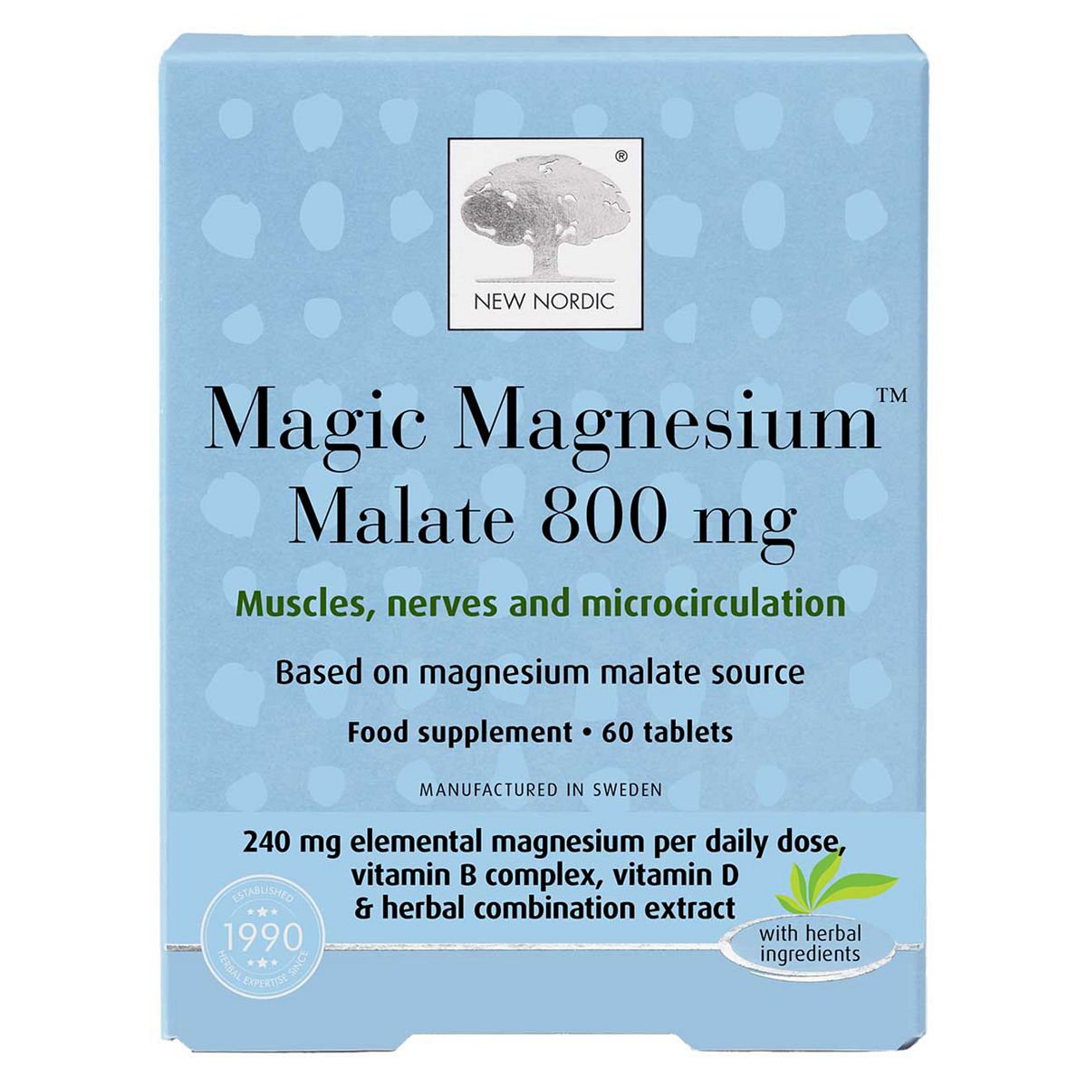 New Nordic Magic Magnesium Malate 800Mg 60 Tablets