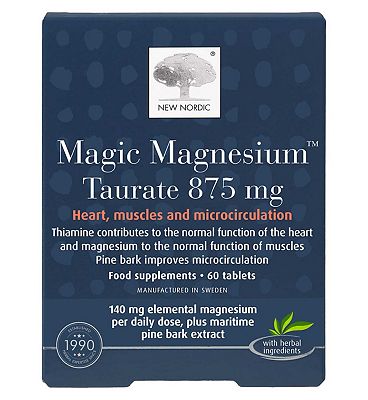 Click to view product details and reviews for New Nordic Magic Magnesium Taurate 875mg 60 Tablets.