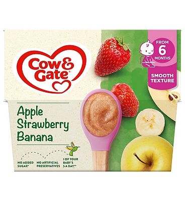 Cow & Gate Fruit Pouch Banana Apple Strawberry & Kiwi Baby Food 6 Plus Months (7)