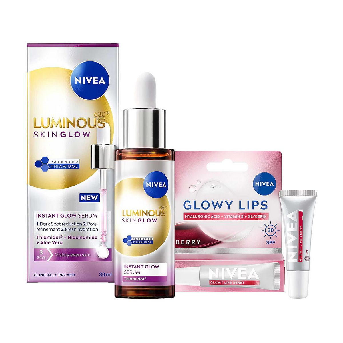 Nivea Luminous Glow Serum & Lips Berry