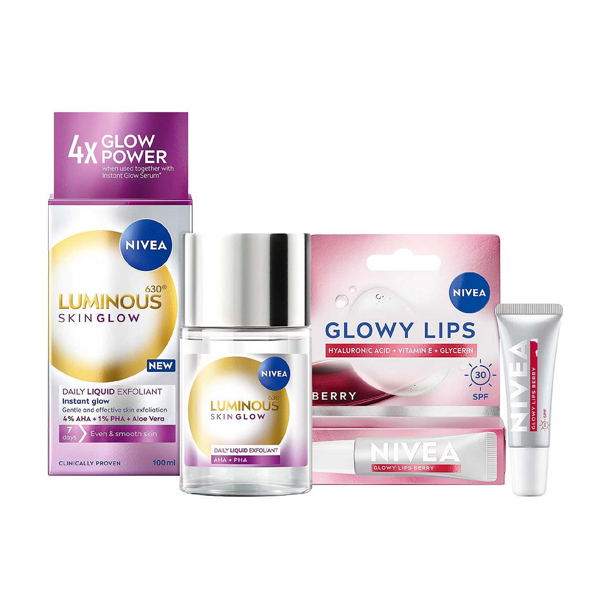 Nivea Luminous Exfoliator & Lips Berry
