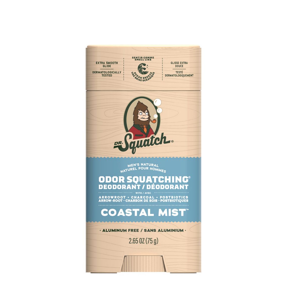 Dr Squatch Coastal Mist Wide Stick Deodorant 75G