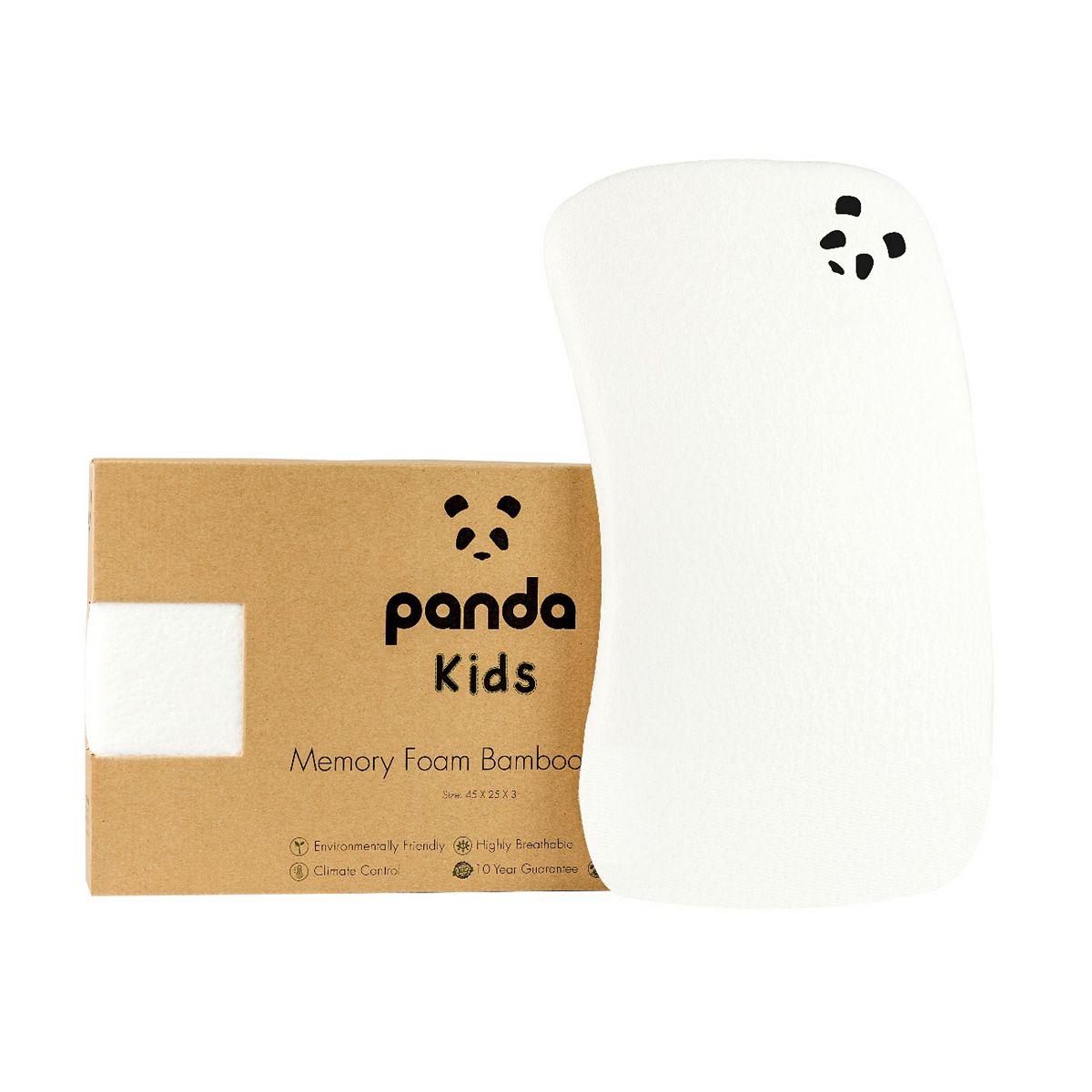 Panda Kids Bamboo Memory Foam Pillow Baby 1 Year+