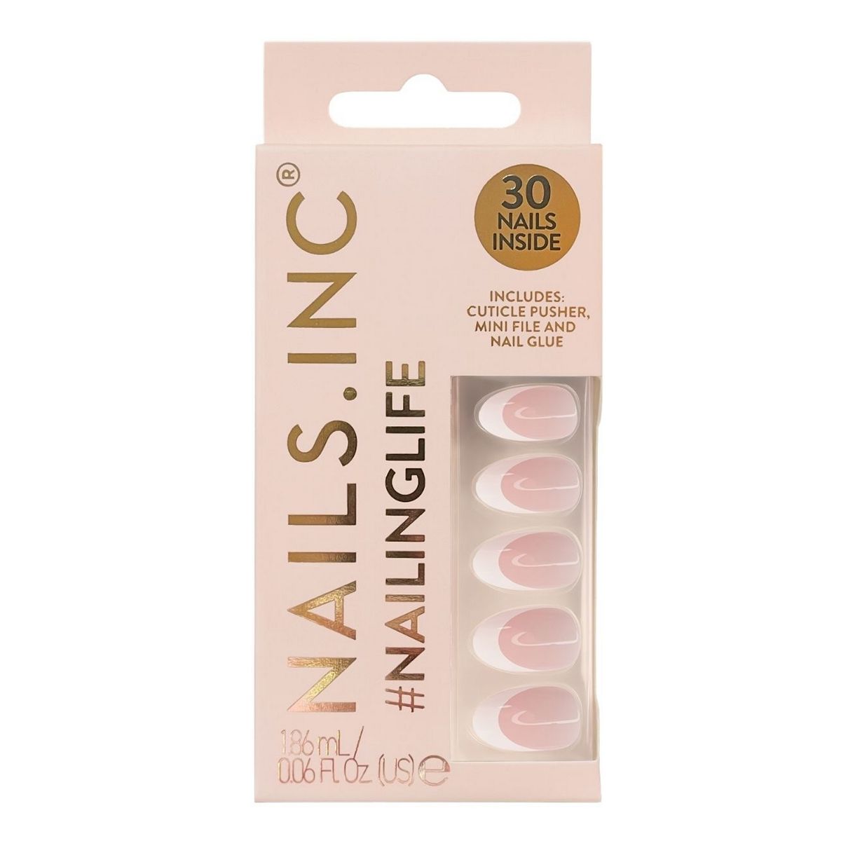 Nails Inc Nails.inc Press On Nails It's Giving Gracie French Tip Almond