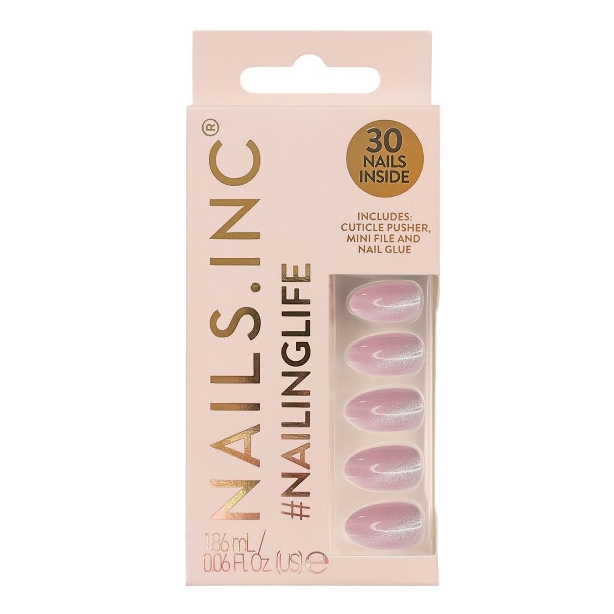 Nails Inc Nails.inc Press On Nails Kylie Coded Pink Cat Eye