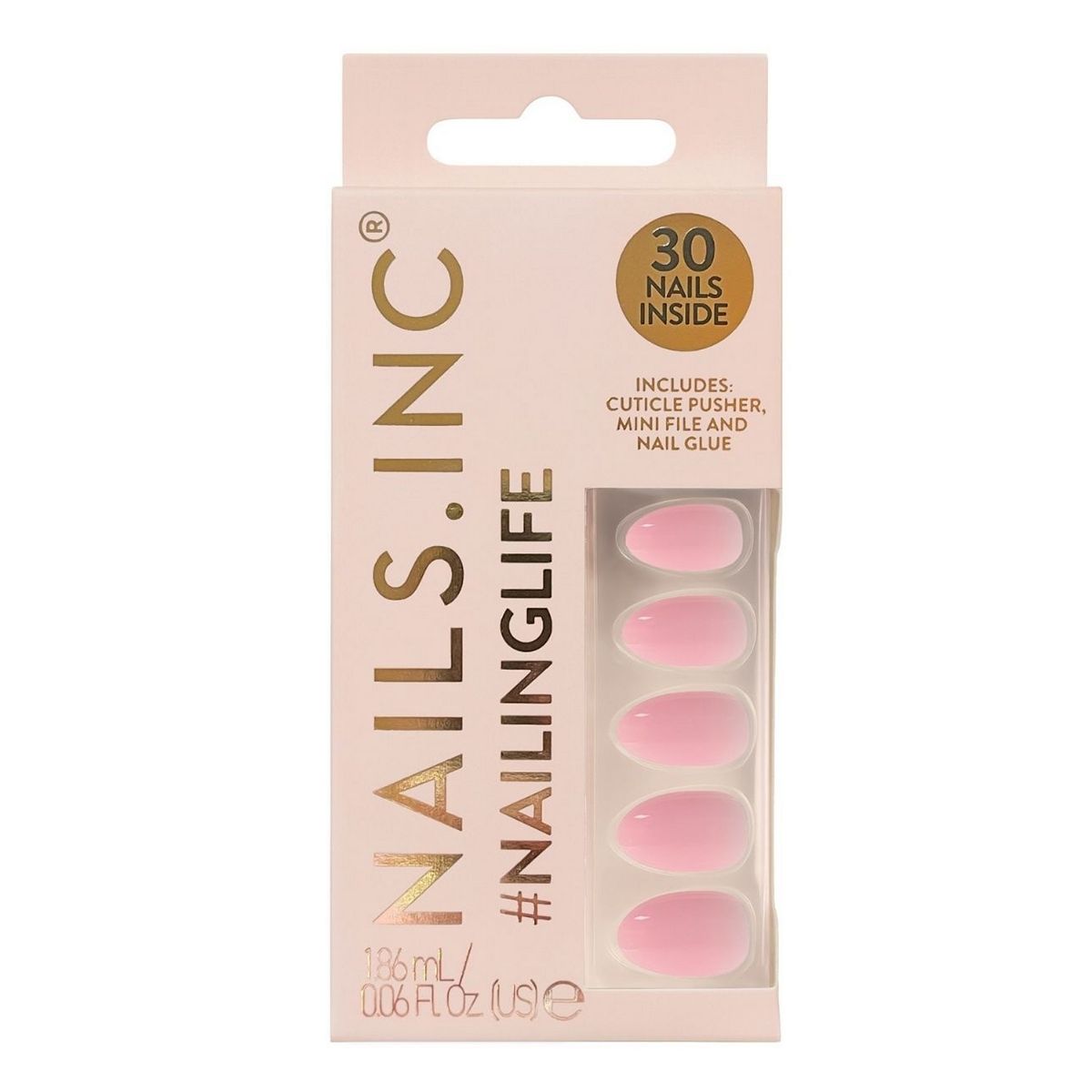 Nails Inc Nails.inc Press On Nails Totally Taylor Pink Solid Nail