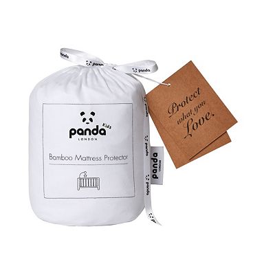 Panda Kids Bamboo Mattress Protector Cot