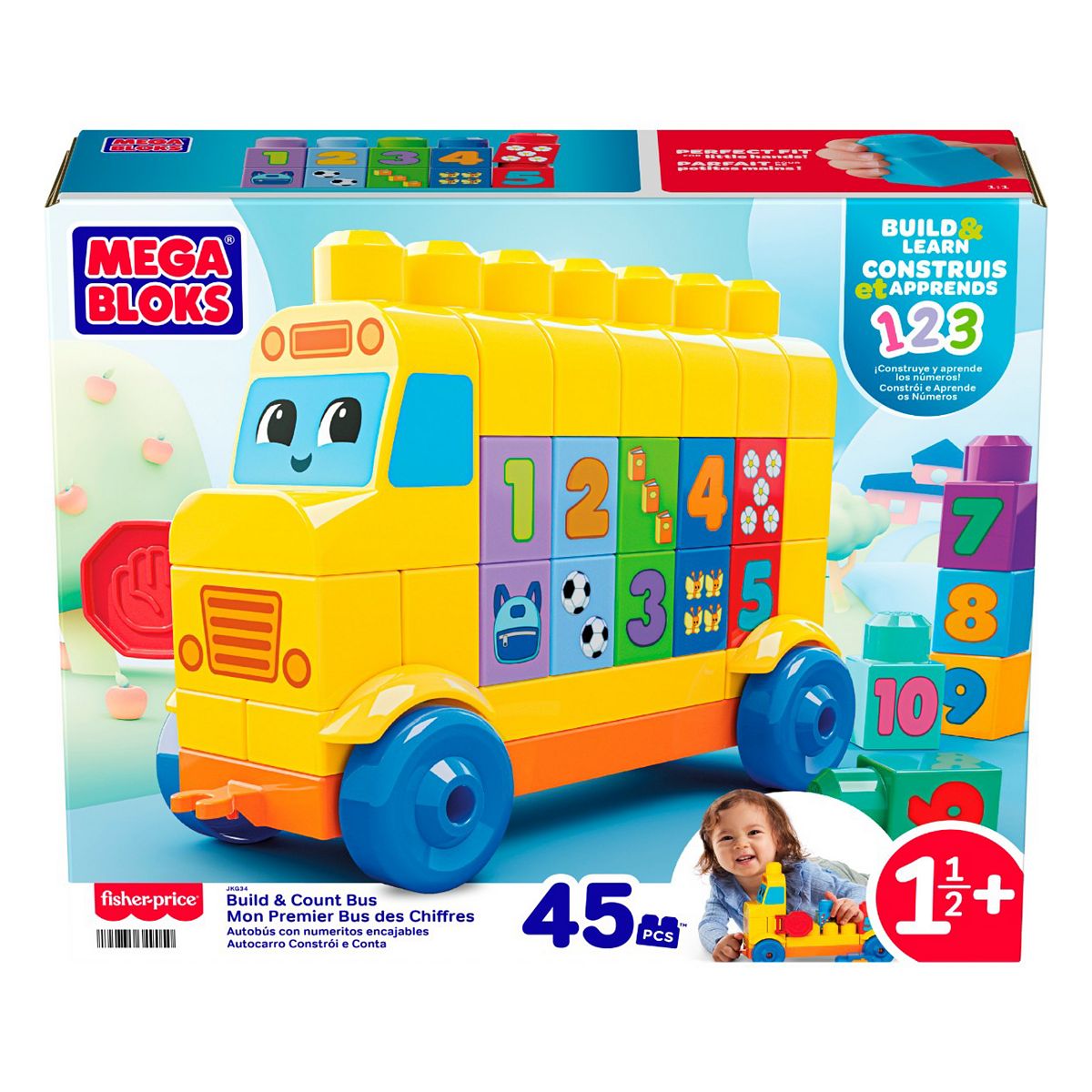 Mega Bloks Mattel Mega Blocks Build & Count Bus