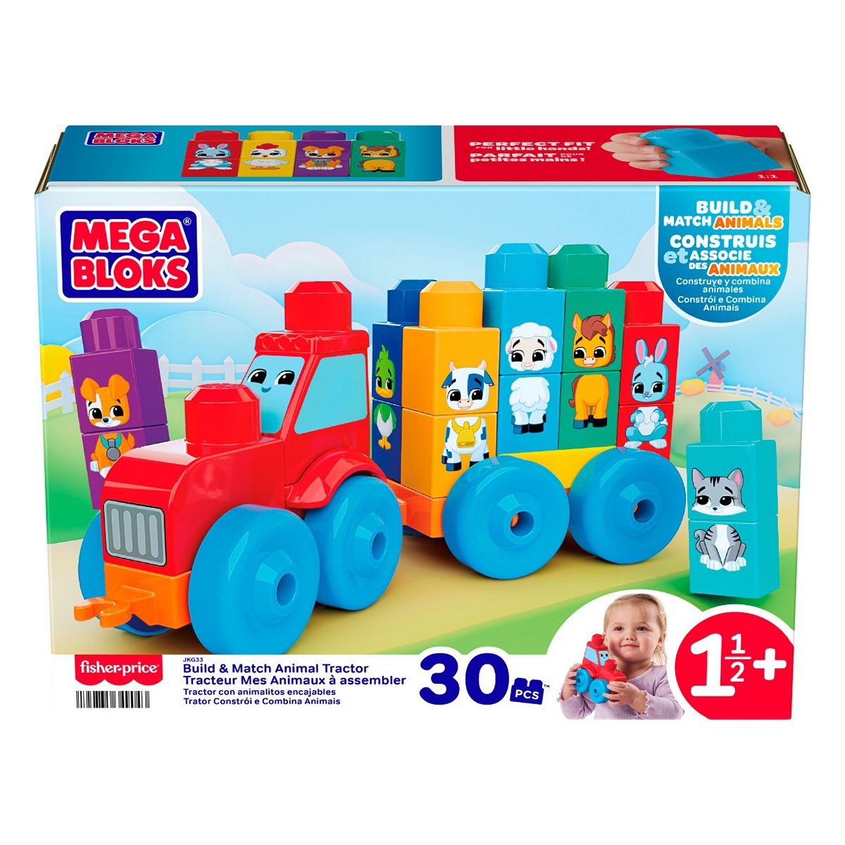 Mega Bloks Mattel Build & Match Animal Tractor