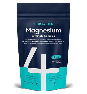 Click to view product details and reviews for 4himher Magnesium Glycinate Complex Supplement With Vitamin B6 Vegan Capsules 90s.