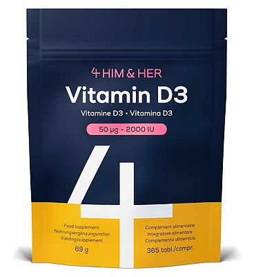 Click to view product details and reviews for 4himher Vitamin D3 Supplement 50mcg 2000iu One Year Supply Vegetarian Tablets 365s.