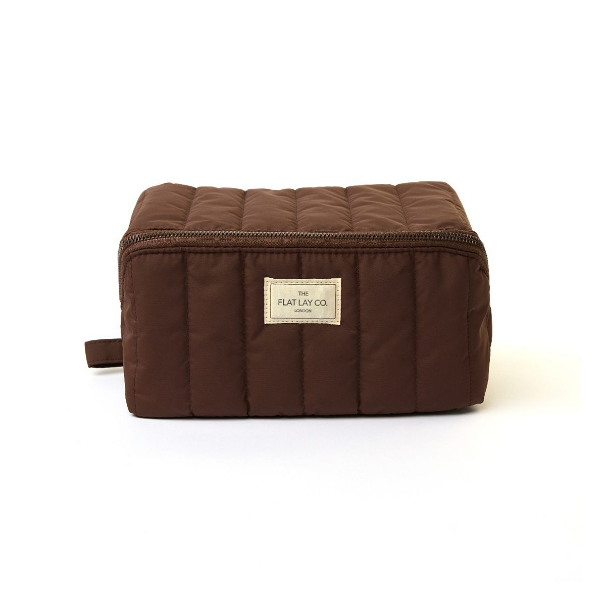 The Flat Lay Co Marshmallow Makeup Box Bag Espresso