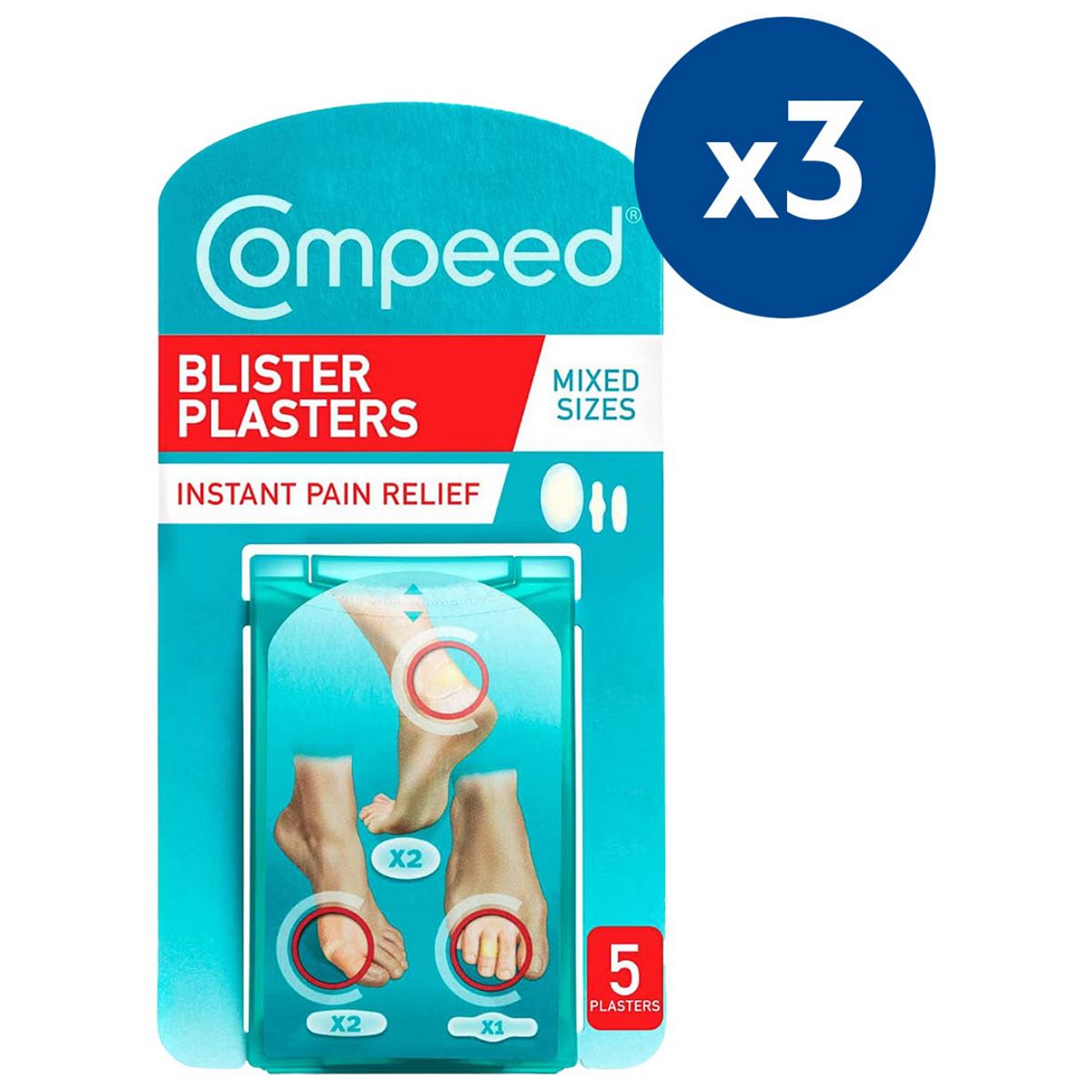 Compeed 3 X 5 Mixed Size Hydrocolloid Blister Plasters For Feet