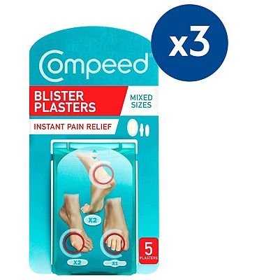 Click to view product details and reviews for 3 X Compeed 5 Mixed Size Hydrocolloid Blister Plasters For Feet.